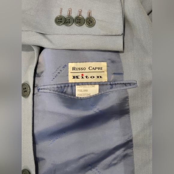 Kiton Light Blue Blazer Jacket 40 R - Picture 2 of 6